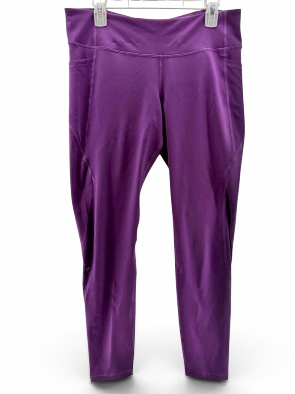 Old Navy Active Purple Elevate Go Dry Pocket  Leggings with Mesh Size XL